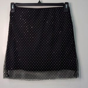 House of Harlow Rhinestone Bedazzled Skirt